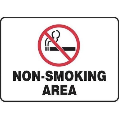Accuform Safety Sign NONSMOKING AREA 10 in x MSMK414XP MSMK414XP
